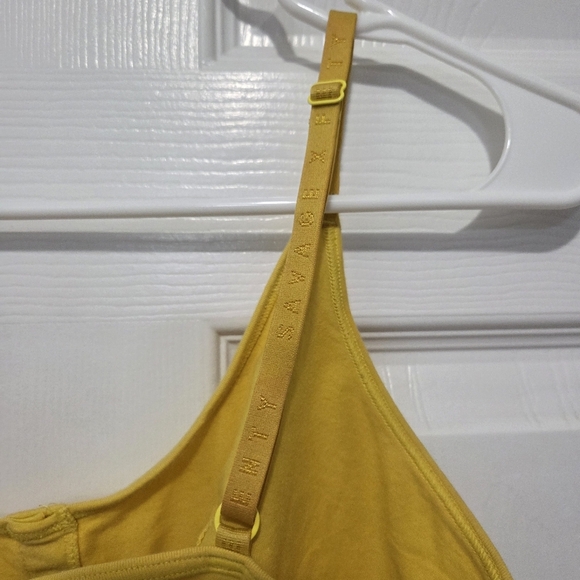Savage X Fenty Yellow Cotton Wireless Adjustable Straps Unlined Bralette Sz M - Picture 5 of 8